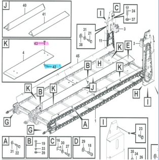 Kit di servizio per parti soggette a usura del trasportatore VOE17253552 di alta qualità ABG6820C Kit di usura del trasportatore ABG7820D