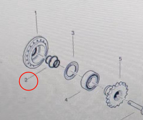 BF800C Anello a prova di polvere della piastra di flangia 320052502 Anello di ritenuta in acciaio inossidabile per pezzi di ricambio di pavimenti