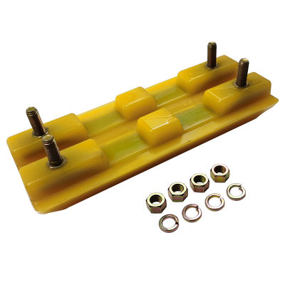 2411112 Polyurethane Rubber Block / Track Shoe Milling Machine Ricambi 3 costole per la costruzione stradale