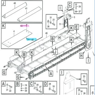 Kit di servizio per parti soggette a usura del trasportatore VOE17253552 di alta qualità 6820C Kit di usura del trasportatore 7820D