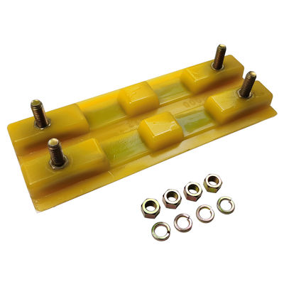 2411112 Polyurethane Rubber Block / Track Shoe Milling Machine Ricambi 3 costole per la costruzione stradale