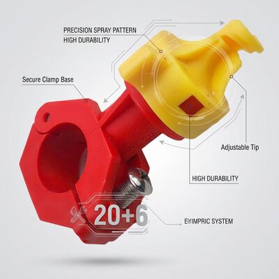 05556014 Ugello Spruzzatore Acqua Rullo Stradale Base 20+6 Giallo Rosso Plastica per BW120AD-3 BW203AD Spruzzatore