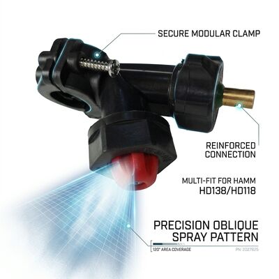 2027825 Spruzzo di spruzzo di acqua di plastica nero rosso spruzzo obliquo per HD138 HD118 Sprinkler a tamburo a rulli stradali